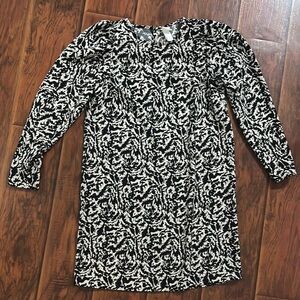 Black and White Patterned Dress